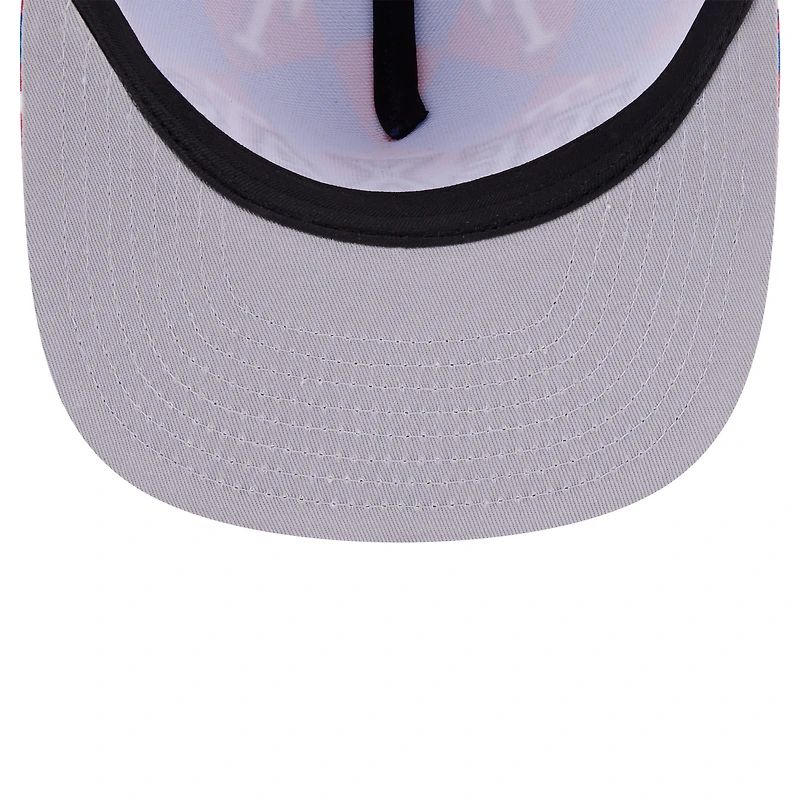 Men's New Era Royal Texas Rangers Seeing Diamonds A-Frame Trucker 9FIFTY Snapback Hat