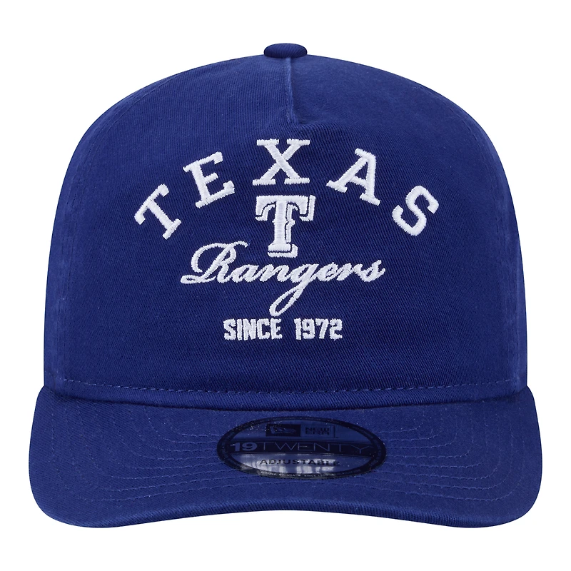 Men's New Era Royal Texas Rangers Stacked 19TWENTY Adjustable Hat