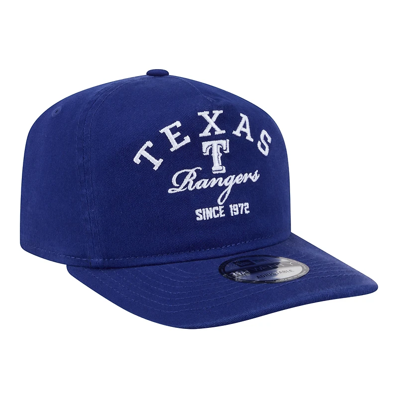 Casquette ajustable New Era Royal Texas Rangers Stacked 19TWENTY pour homme