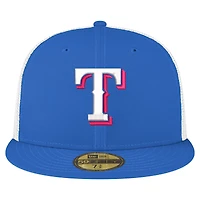 Men's New Era Royal Texas Rangers Team Color 59FIFTY Trucker Fitted Hat