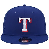 Casquette New Era Royal Texas Rangers Team Color Trucker 9FIFTY Snapback pour homme