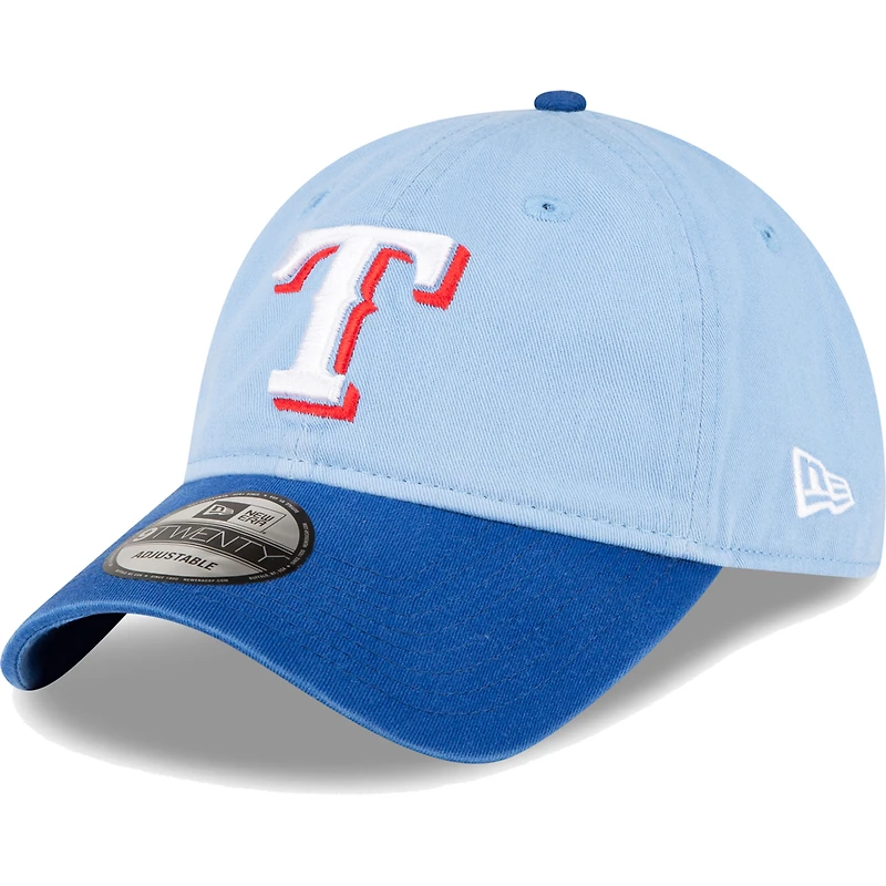 Casquette ajustable New Era Royal Texas Rangers Team Replica Core Classic 9TWENTY pour homme