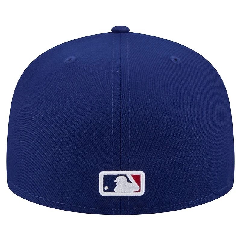 Casquette ajustée 59FIFTY New Era Royal Texas Rangers pour homme