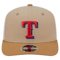 Men's New Era  Stone Texas Rangers 9SEVENTY Trucker Adjustable Hat