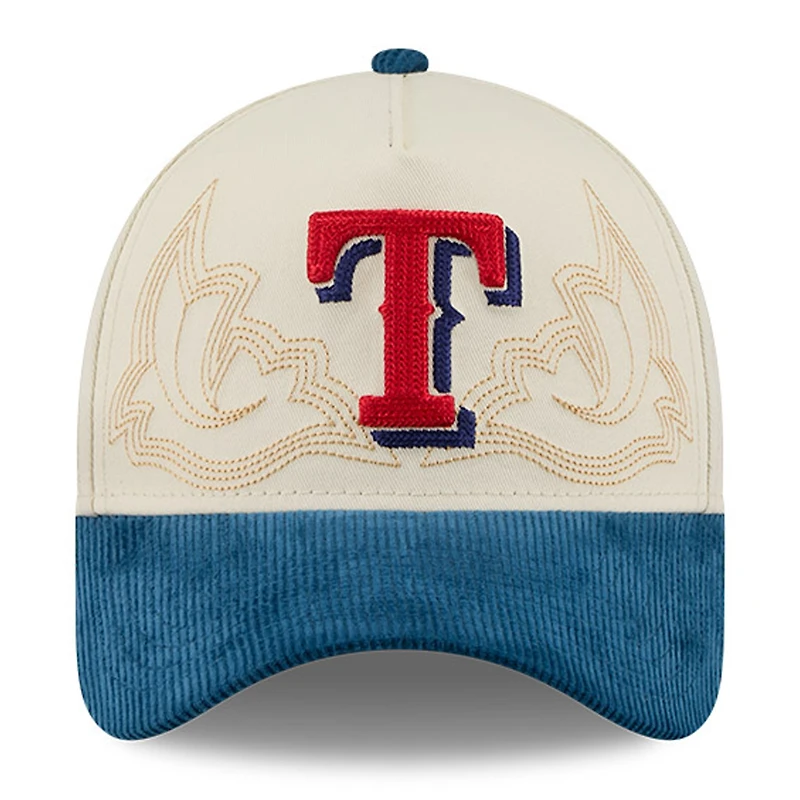 Casquette ajustable New Era Stone Texas Rangers Western Stitch 9FORTY pour homme