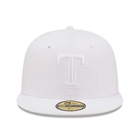 Men's New Era Texas Rangers White on 59FIFTY Fitted Hat