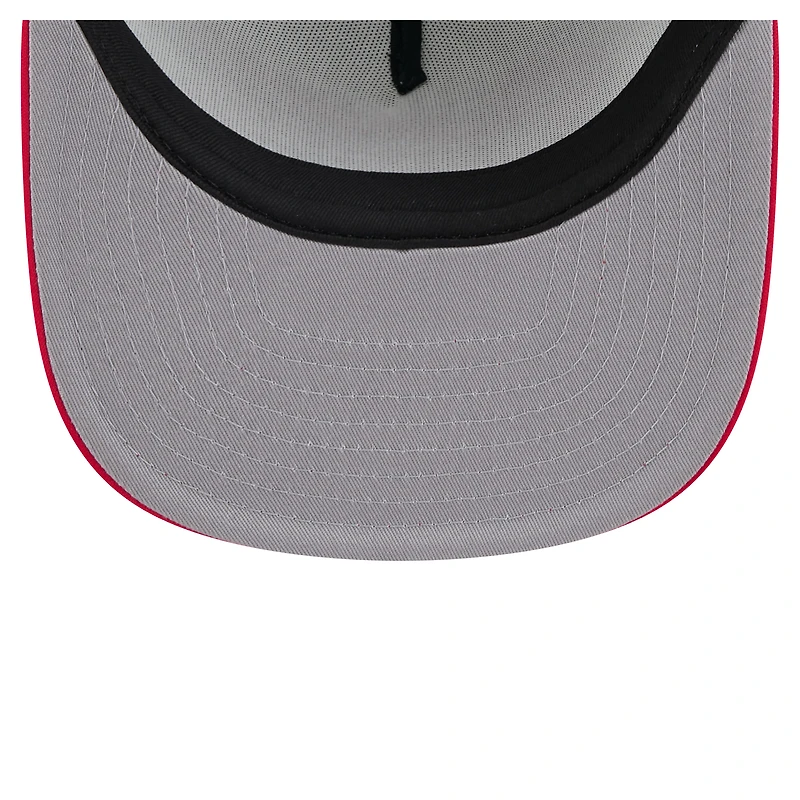 Men's New Era White/Red Texas Rangers Retro Script Trucker 9FIFTY Snapback Hat