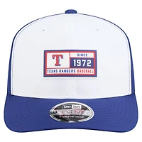 Men's New Era White/Royal Texas Rangers Established Patch 9SEVENTY Adjustable Hat