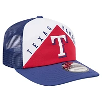 Men's New Era White/Royal Texas Rangers Retro Cut 19TWENTY Adjustable Trucker Hat