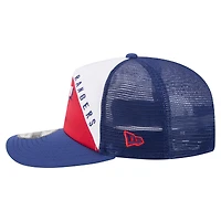 Casquette trucker ajustable New Era blanche/bleu roi Texas Rangers, modèle rétro 19TWENTY pour homme