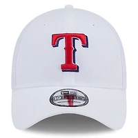 Casquette 39THIRTY Flex blanche des Texas Rangers de New Era pour homme