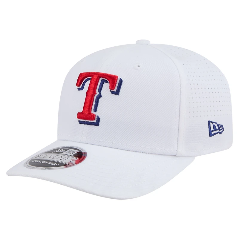 Casquette ajustable New Era blanche Texas Rangers COOLERA 9SEVENTY pour homme