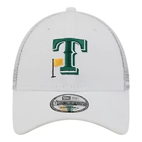 Men's New Era  White Texas Rangers Flag 9FORTY Trucker Adjustable Hat