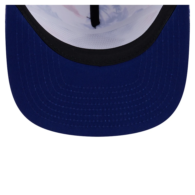 Casquette snapback blanche à imprimé Texas Rangers pour homme de New Era