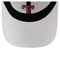 Casquette New Era blanche pour homme, modèle Texas Rangers Ripstop, style classique décontracté et ajustable