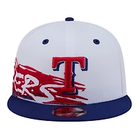 Men's New Era  White Texas Rangers Swept 9FIFTY Snapback Hat