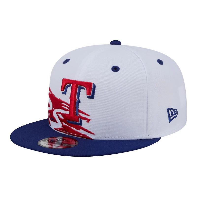 Men's New Era  White Texas Rangers Swept 9FIFTY Snapback Hat