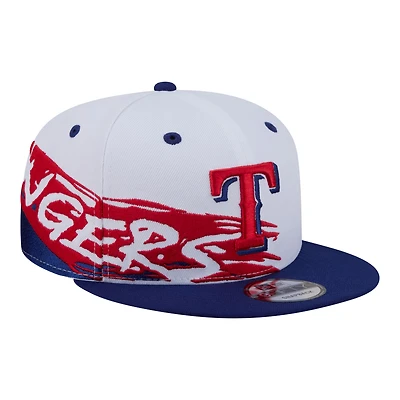 Men's New Era  White Texas Rangers Swept 9FIFTY Snapback Hat