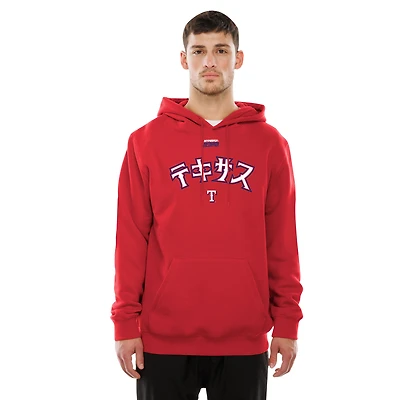 Sweat à capuche rouge Texas Rangers New Era x Hyperfly pour homme