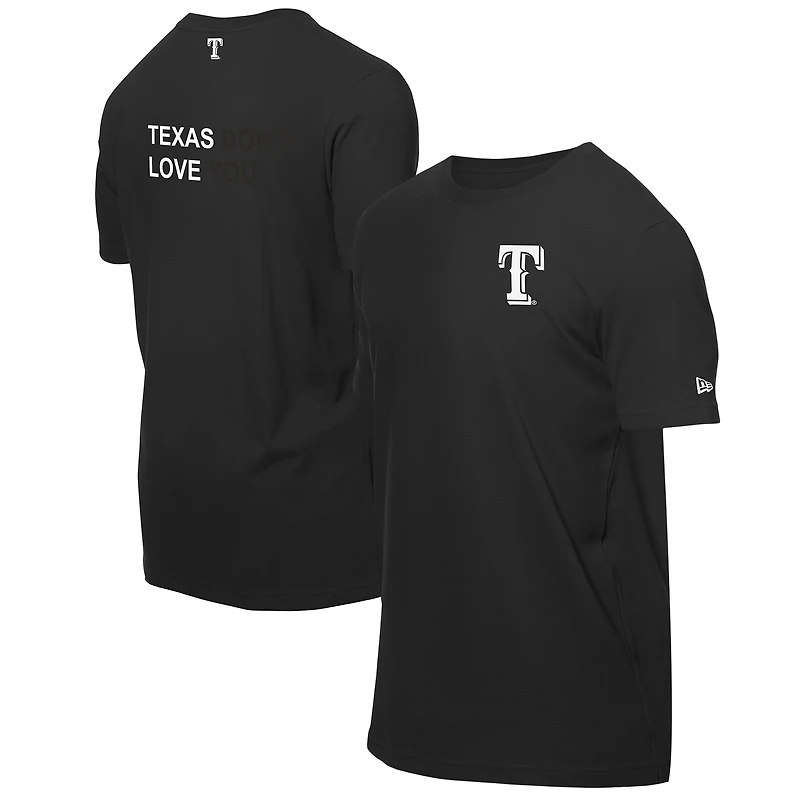 T-shirt noir Texas Rangers New Era x j-FROST pour homme