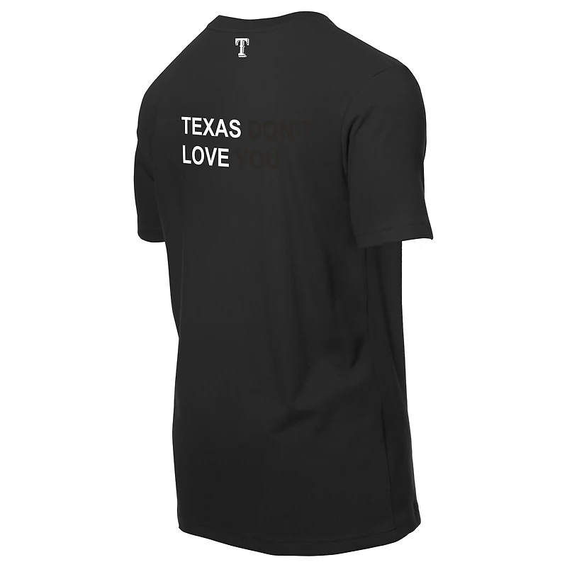 T-shirt noir Texas Rangers New Era x j-FROST pour homme