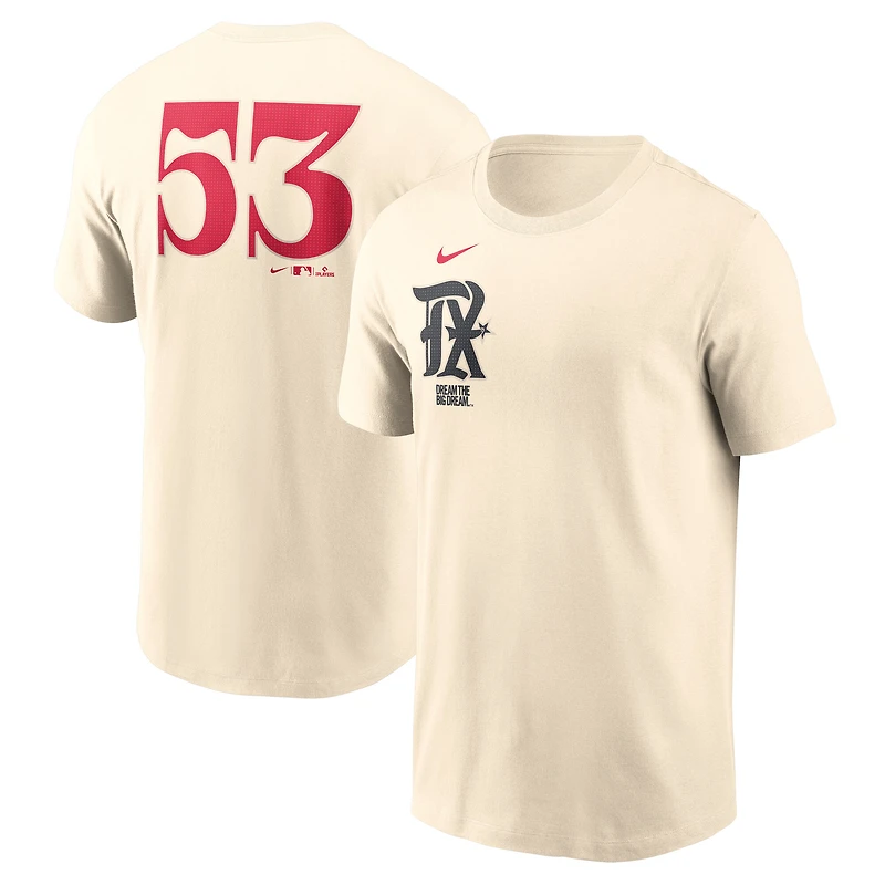Men's Nike Adolis García Natural Texas Rangers City Connect Fuse Name & Number T-Shirt