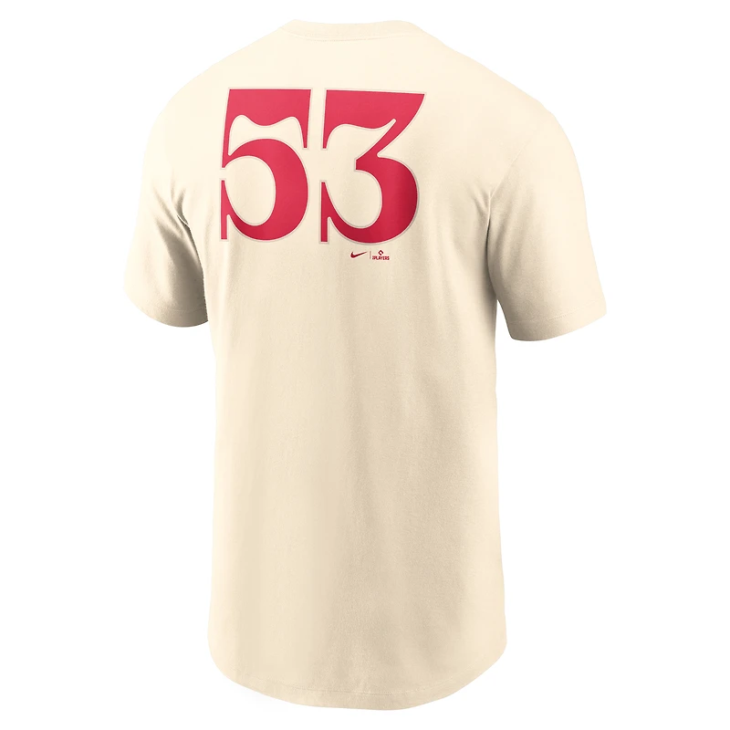 T-shirt Nike Adolis García crème Texas Rangers City Connect pour homme, avec nom et numéro