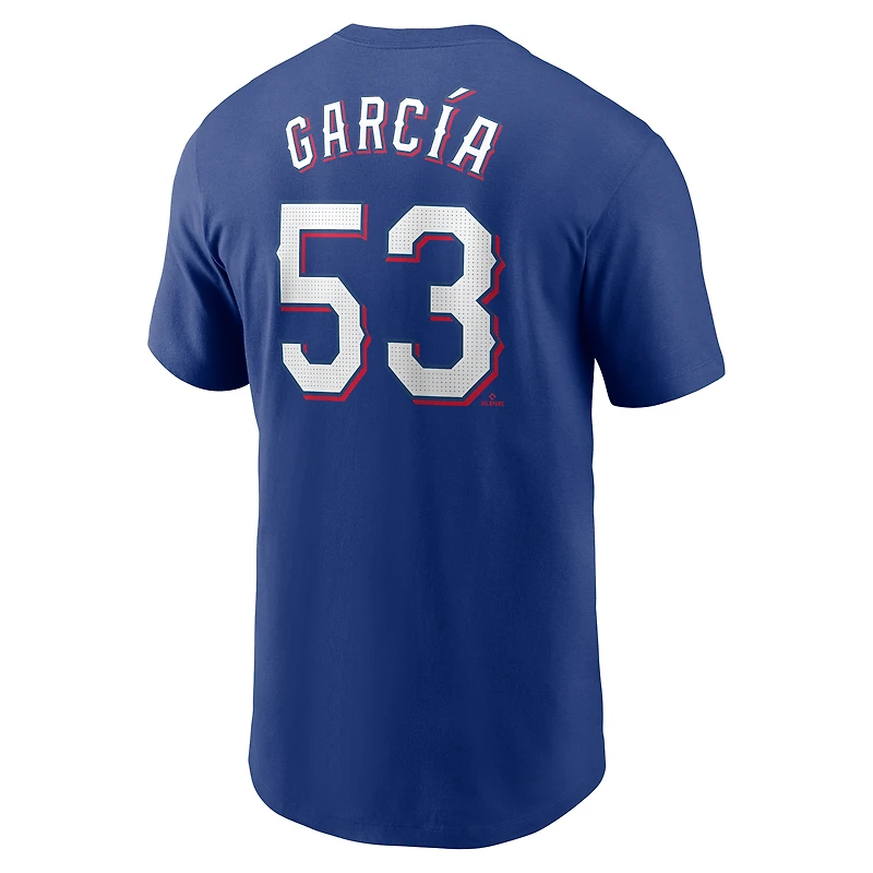 Men's Nike Adolis García Royal Texas Rangers Fuse Name & Number T-Shirt