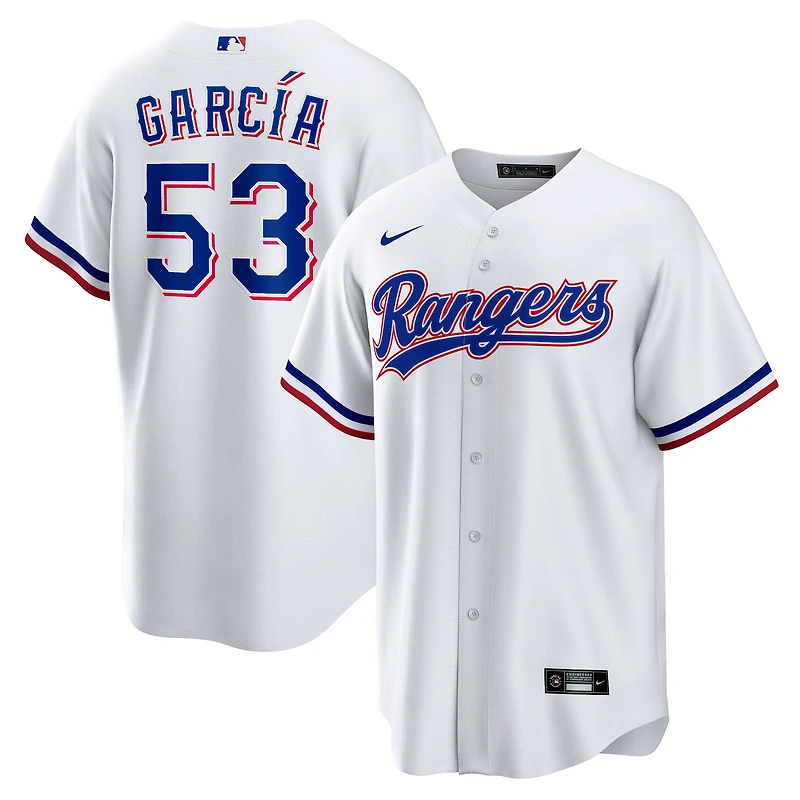 Maillot réplique Nike Adolis García blanc des Texas Rangers pour homme, édition 2023