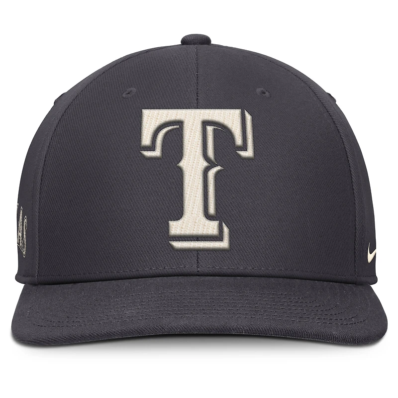 Men's Nike Anthracite Texas Rangers Statement Pro Snapback Hat