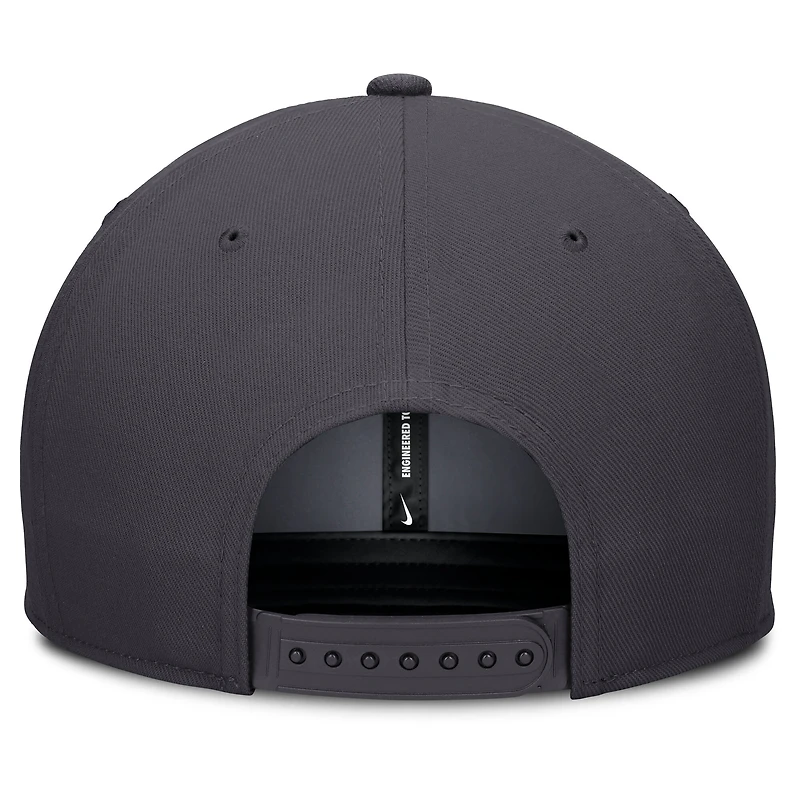 Men's Nike Anthracite Texas Rangers Statement Pro Snapback Hat