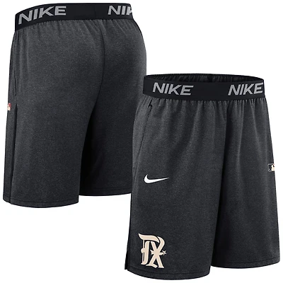 Short en tricot Nike noir Texas Rangers Authentic Collection City Connect Performance pour homme
