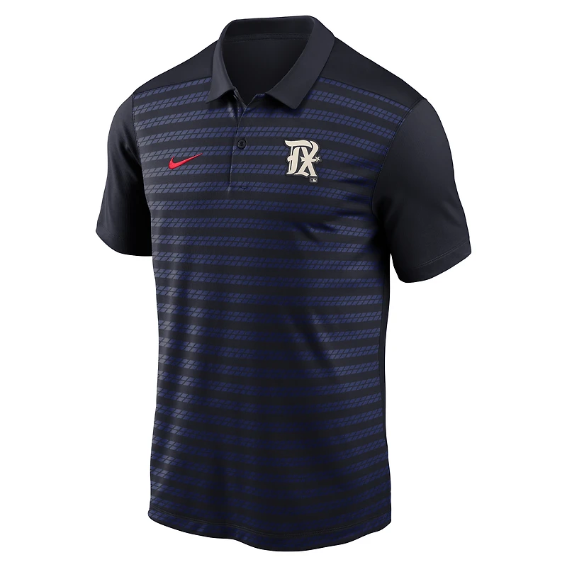 Polo Nike noir Texas Rangers Authentic Collection City Connect Victory Dri-FIT pour homme