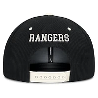 Men's Nike  Black Texas Rangers Pro Corduroy Structured Snapback Hat