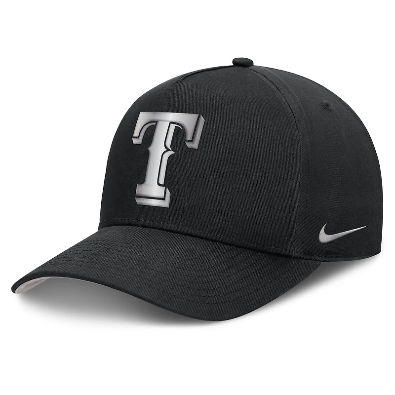 Casquette ajustable Nike Texas Rangers Rise Dri-FIT noire pour homme