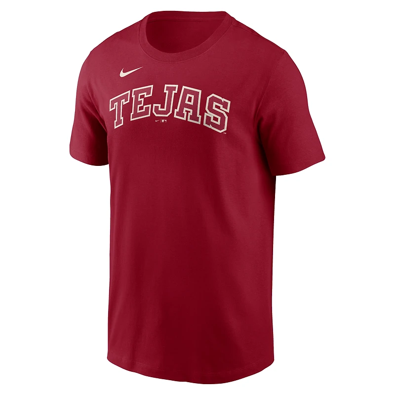 Men's Nike Brandon Nimmo Red Texas Rangers 2026 City Connect Name & Number T-Shirt