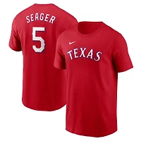 T-shirt Nike Corey Seager rouge Texas Rangers Fuse avec nom et numéro pour homme