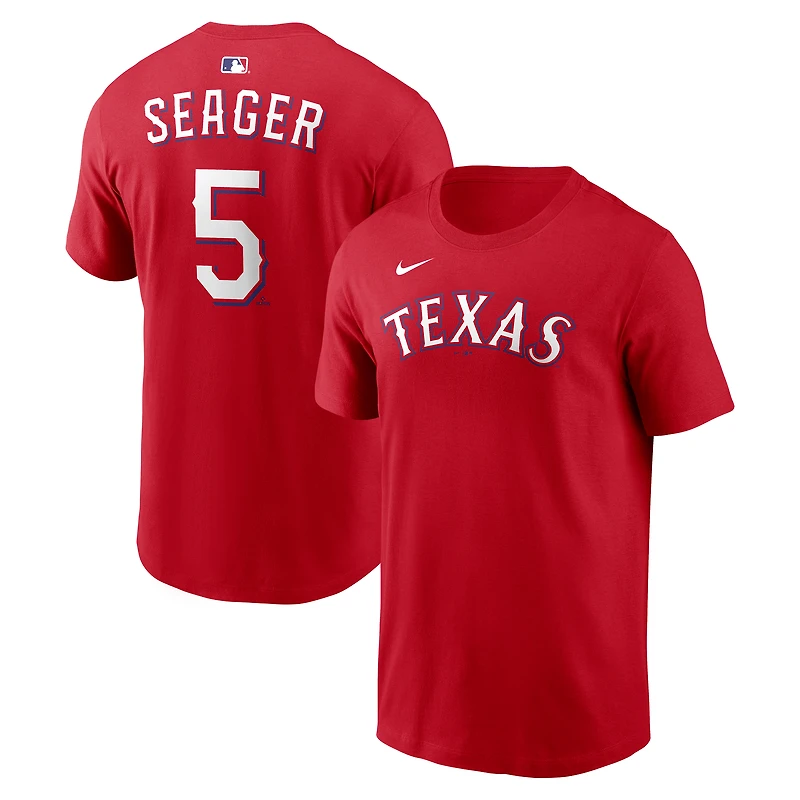 Men's Nike Corey Seager Red Texas Rangers Name & Number T-Shirt
