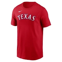T-shirt Nike Corey Seager rouge Texas Rangers pour homme, avec nom et numéro