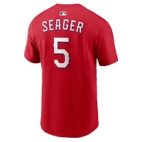 Men's Nike Corey Seager Red Texas Rangers Name & Number T-Shirt