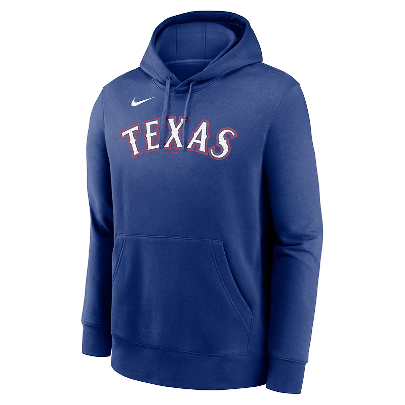 Sweat à capuche Nike Corey Seager Royal Texas Rangers pour homme avec nom et numéro de joueur en polaire
