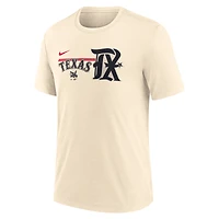 Men's Nike  Cream Texas Rangers City Connect Tri-Blend T-Shirt