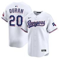 Men's Nike Ezequiel Duran White Texas Rangers Home Limited Player Jersey