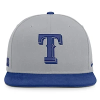 Men's Nike Gray/Royal Texas Rangers Primetime Pro Dri-FIT Snapback Hat