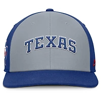 Men's Nike Gray/Royal Texas Rangers Pro Performance Snapback Hat