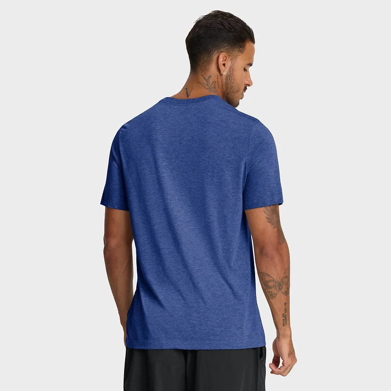 T-shirt Nike Heather Royal Texas Rangers pour homme, en mélange de trois matières.