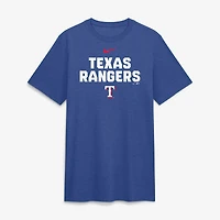 Men's Nike Heather Royal Texas Rangers Stacked Tri-Blend T-Shirt