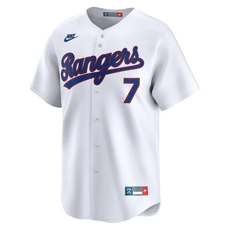 Maillot Nike Ivan Rodriguez blanc pour homme, collection limitée Texas Rangers, modèle rétro Cooperstown