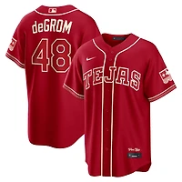 Maillot Nike Jacob deGrom rouge Texas Rangers 2026 City Connect Stadium pour homme