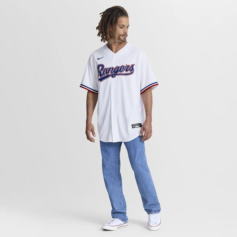 Maillot réplique domicile Nike Jake Burger blanc des Texas Rangers pour homme